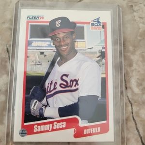 Fleer 1990/ Sammy Sosa / Error Card-Wrong DOB / Rare / Mint / Rookie Card /